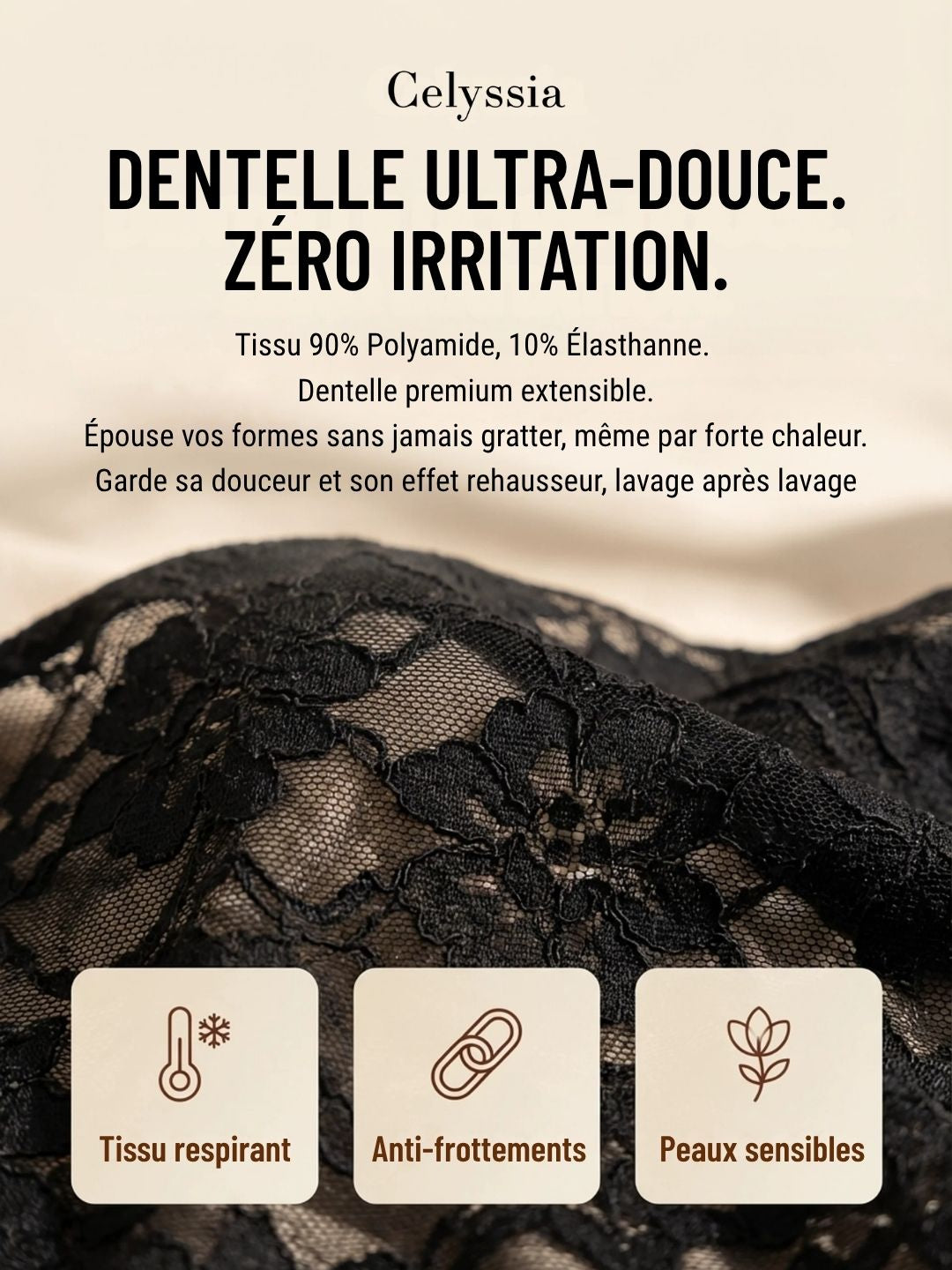 Soutien-gorge dentelle sans armature LaceLift – vue 22